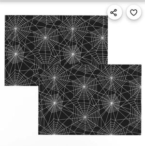 NWT Spiderweb Cotton Canvas Placemats, Set Of 2